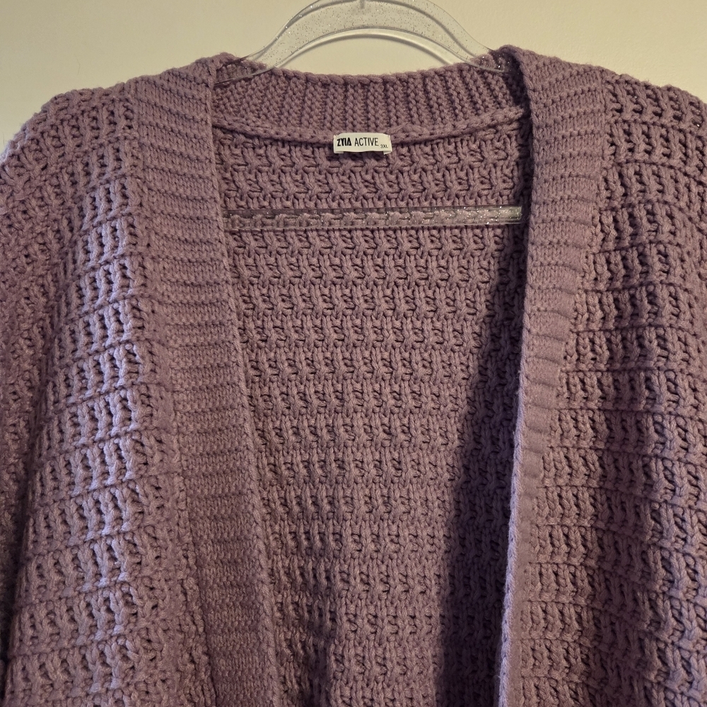 ZYIA Petra Lilac Open Front Cardigan 3X - Picture 2 of 7